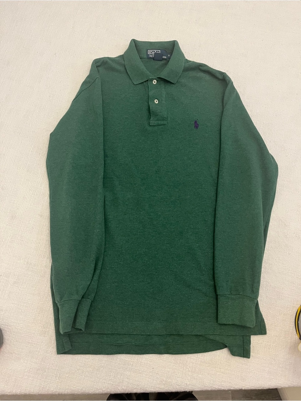 Lot of 3 Polo Ralph Lauren Long Sleeve Polo Shirts Mens Small Green Gray Blue - Picture 3 of 10